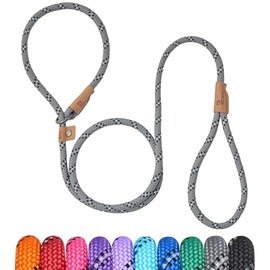 Correa deslizante para perro de 5 pies, correa de cuerda resistente para perros pequeños, medianos y grandes, correa de entrenamiento sin tirones con 