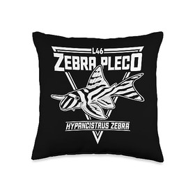 Lnumber Catfish Loricariidae Plecostomus Gift L46 L046 Hypancistrus Zebra Pleco Keeper Throw Pillow, 16x16, Multicolor