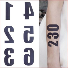 Number Tattoos Numbers Tattoos Arabic Numerals Digits Tattoos Fake Tattoo Set of 50