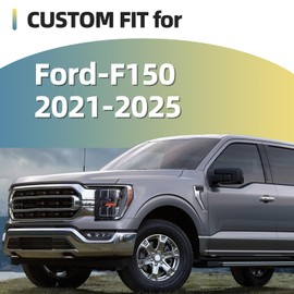 4pcs Glossy Black Exterior Door Window Pillar Posts Molding Cover Panel Trim Stickers Side Door Window Cover Trim Kits for Ford F150 F-150 Raptor 2021 2022 2023 2024 2025 Accessories