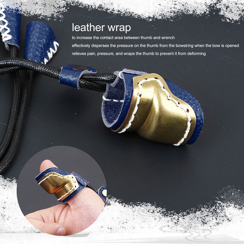 Leather Archery Thumb Ring Archery Finger Protector Guard for Traditional