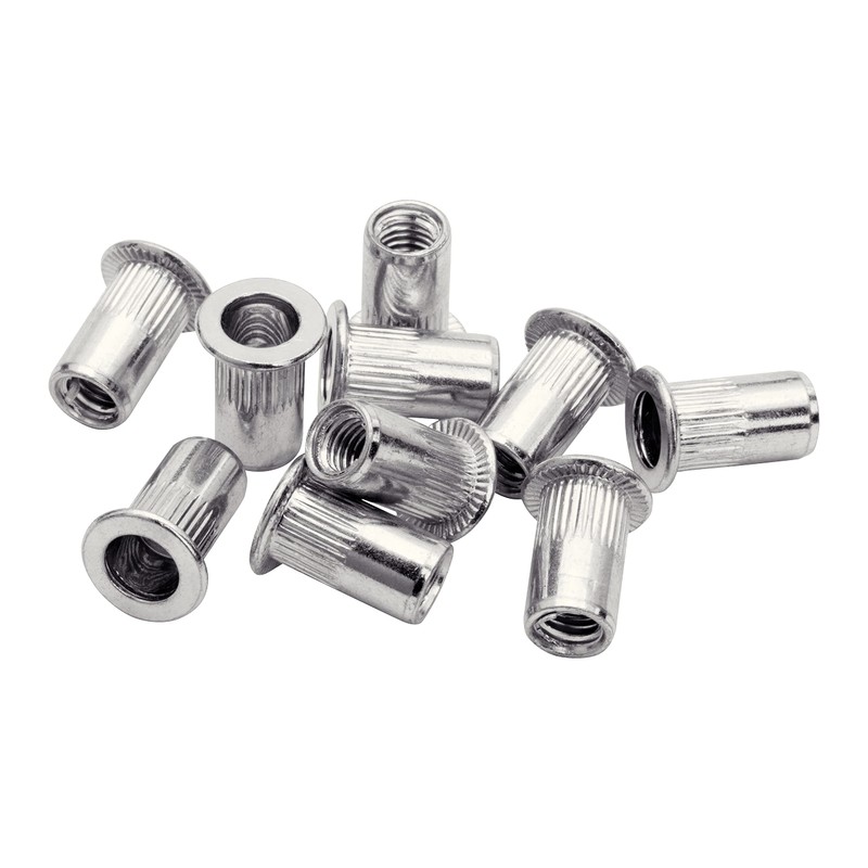 Rapid Rivet Nuts M8, 0.5-3.5 mm Clamping Range, 20 Pieces,