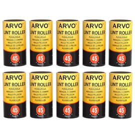ARVO Lint Roller, Lint Remover with 10 Refill Rolls with no Handle, 45 Sheets per Roll, Removes Dust, Dirt, Dandruff, Pet Hair from Clothes, Furniture and Carpet (450 Total Sheets)