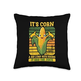 It's Corn! It Has The Juice Meme - Funny Cute Kid Corn Song Throw Pillow