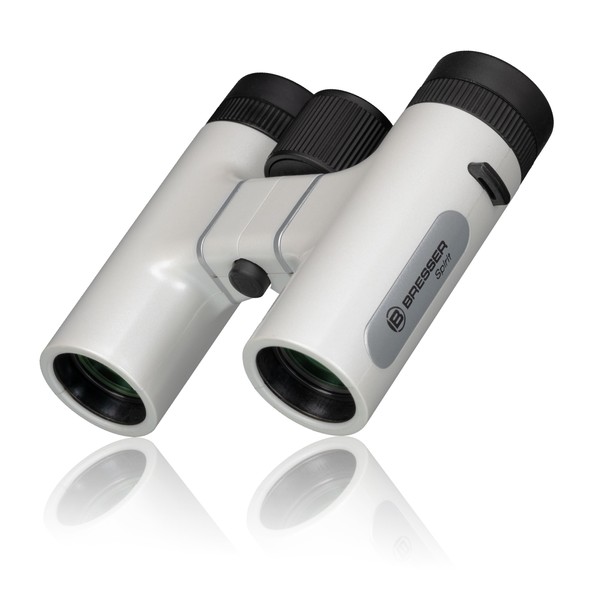 Bresser Spirit Compact Binoculars 6 x 24 White - Lightweight Outdoor Binoculars with Multilayer Coating - Ideal for Hiking, Animal Shooting and Bird Watching - Includes Carry Bag and Carry Strap