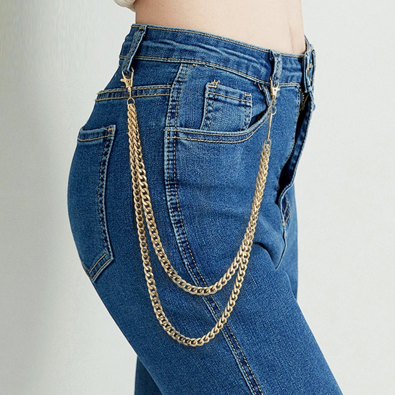 Frutain 2 Pcs Pants Wallet Chains for Men Women Heavy