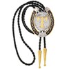 HUABOLA CALYN Gold Bolo Tie for Men- Golden Initial Letter