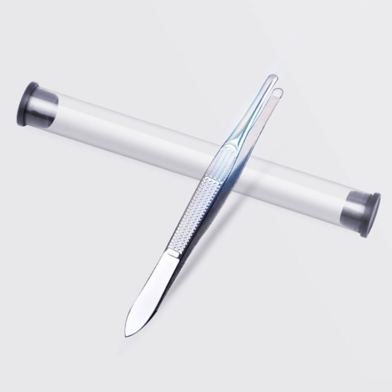 FOMIYES Ergonomic Stainless Steel Tweezers for Women's Facial Hair Removal