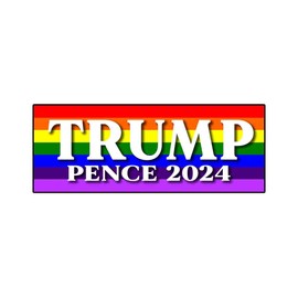 Trump Pence 2024 Bumper Sticker Decal (3.37" x 9") | Peel & Stick | Political, Stickers, Politics, Republican, Trump, MAGA, American, Pence