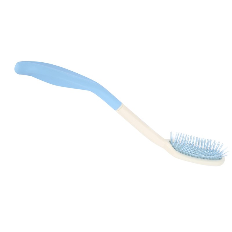 HilBeliFU Antislip Long Handle Hair Brush, Plastic Curved Handle Brush
