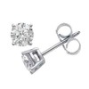 OUTLETISSIMO® UN23 Men's Earrings Stainless Steel Diamond CZ Round 4mm