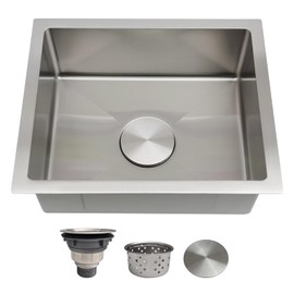 15x18 Inch Bar Sink Undermount – Delironexu 18 Gauge Stainless Steel Small Kitchen Sink, 15"x18"x7" Small Bar Sinks, Single Bowl Wet bar sink with Brushed Finish for Outdoor, RV, and Prep Use