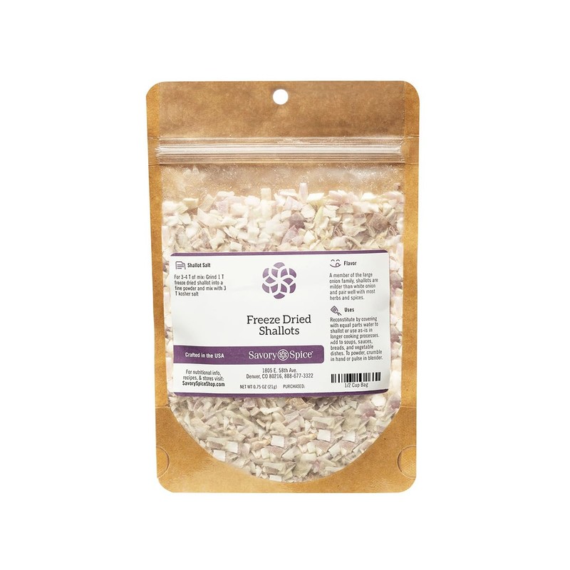 Savory Spice Freeze Dried Shallots - Dehydrated Shallot for Soups,