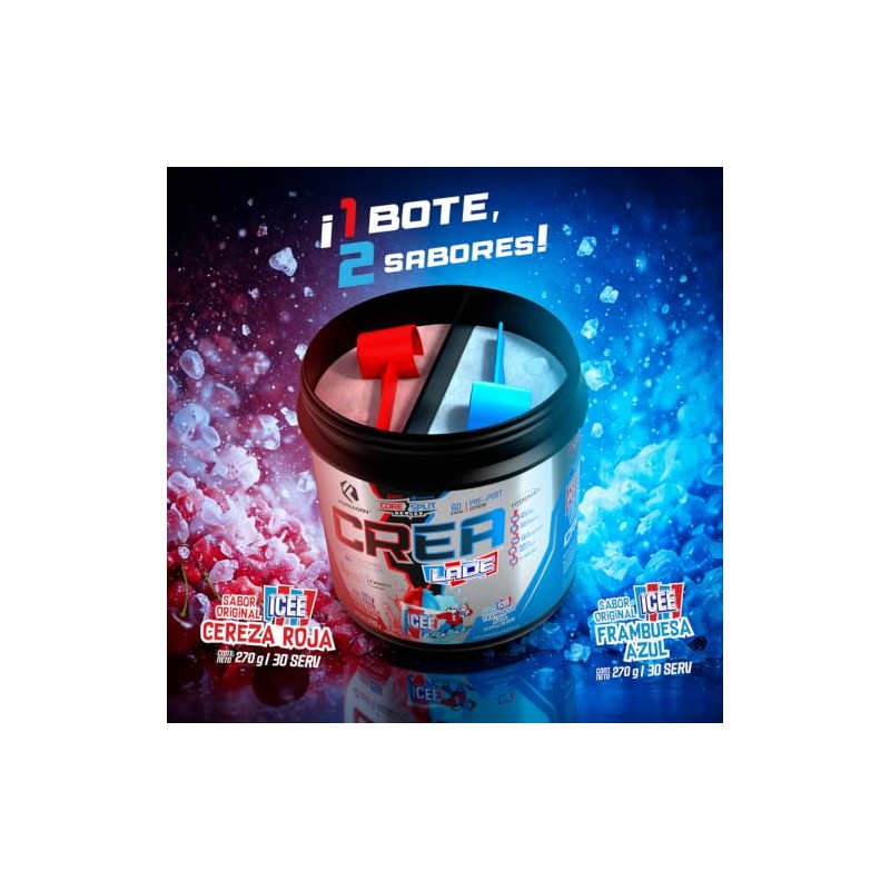 Forzagen Creatina ICEE Core Split, 2 Sabores: Cereza y Framb.