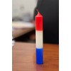 Vrinda® 9" Triple Action Reversible Candle Red/White/Blue