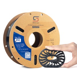 Siraya Tech Flex TPU 95A Filament, ISO 10993, High Flow and High Speed, Flexible and Tough, Easy to Print, Moisture-Resistant Aluminum Resealable Bag - for Footwear, Protective Gear (Black, 1kg)