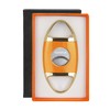 Cigar Cutter Stainless Steel Double Blade Guillotine with Leather Pouch