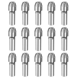 sourcing map 15pcs 3.2mm Drill Chucks Collet Bit 18mm Length Mini Electric Grinder Quick Change Replacement Drilling Tool for Rotary Tools