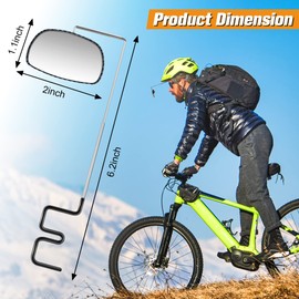 Saillong Bike Eyeglass Mirror 360 Degree Adjustable Lightweight Bicycle Cycling Rear View Helmet Mirror for Cycling(1 Piece)