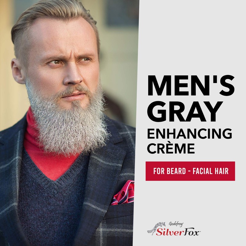 Godefroy Silver Fox Men's Silver And Gray Beard Brightener For