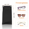 HARFINGTON 5pcs Eyeglass Pouch Soft Microfiber Sunglasses Storage Bag Portable