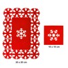 Christmas Concepts® 8 Piece Red Felt Christmas Snowflake Place Mat