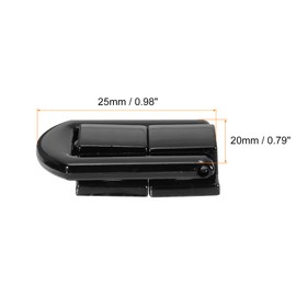 sourcing map 5Pcs Toggle Catch Lock, 0.98" x 0.79" (LxW) Zinc Alloy Hasp Lock Latch Clasp for Jewelry Box Wooden Case Toolbox, Black