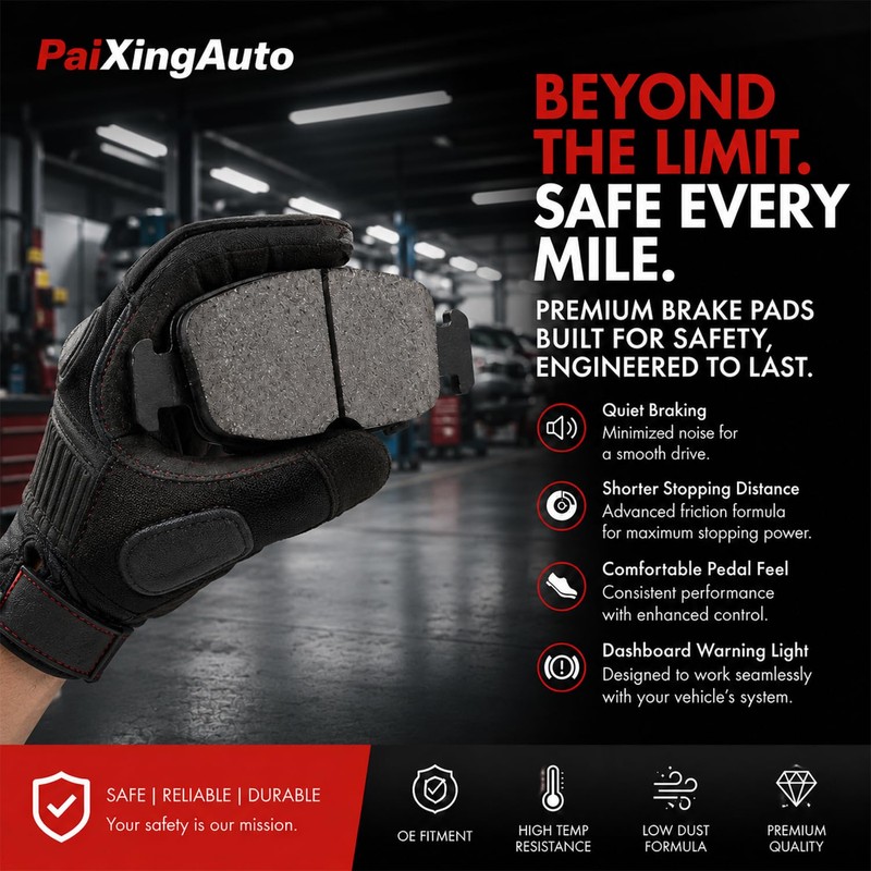 Ceramic Brake Pads Fit For 2014-2020 Nissan Rogue 2 Row