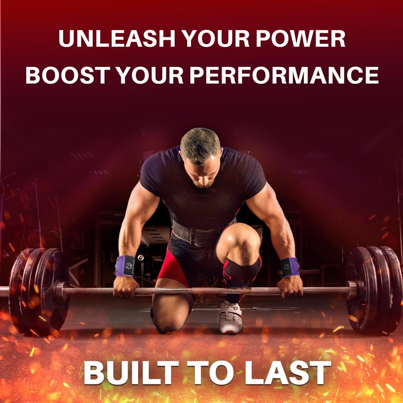 TECEUM Weightlifting Wrist Wraps with Thumb Loop – Beige –