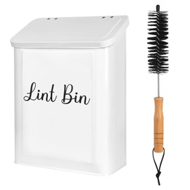 DALUBAE Magnetic Lint Bin for Laundry Room Organization, Wall Mounted Lint Trash Can with Lid for Dryer, Lint Basket