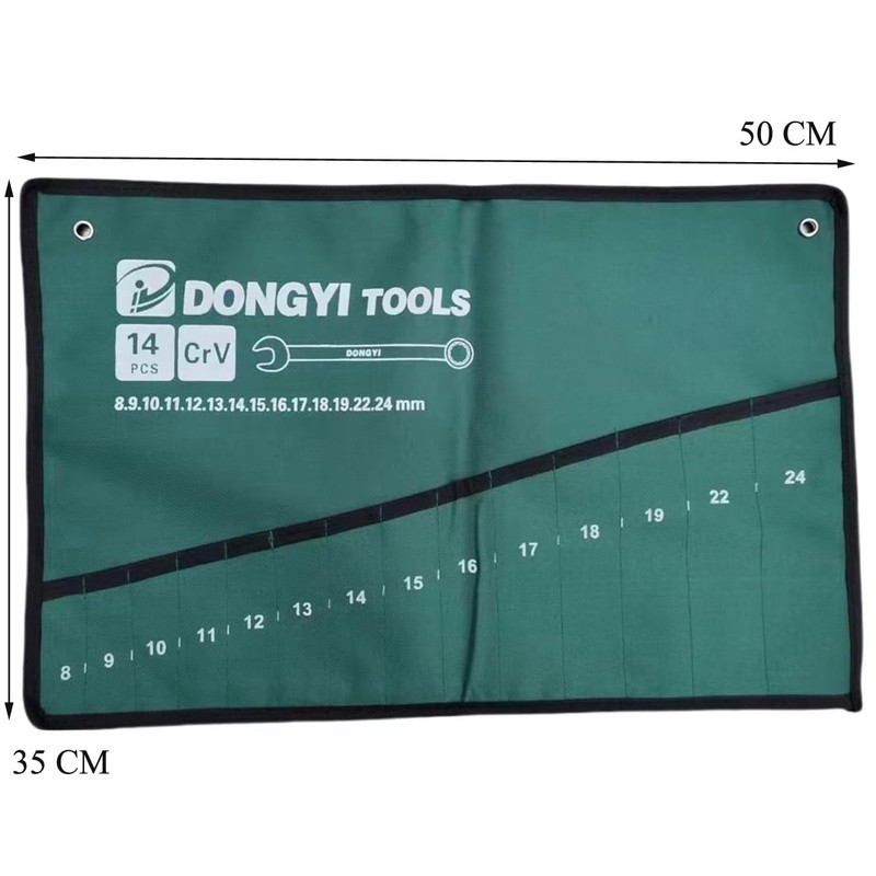 DraCra 2 Pack Wrench Roll Up Pouch Wrench Set Roll