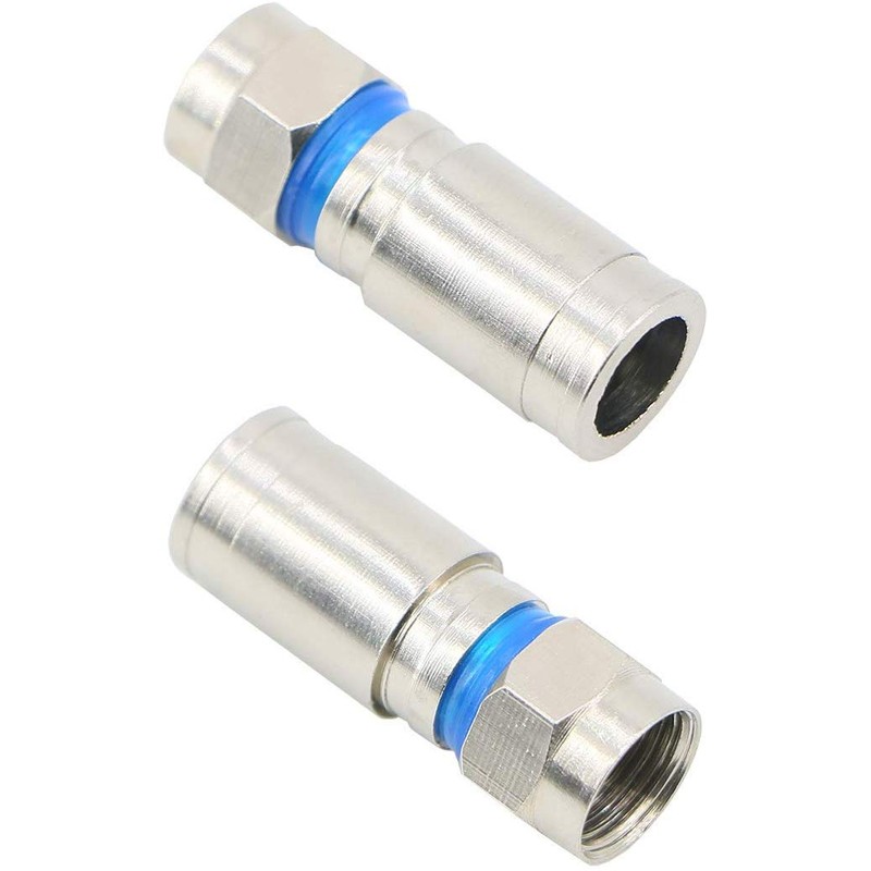PASOW Compression RG6 F Connector Coax Coaxial Adapter Plug for