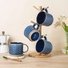 GBHOME 12OZ Stackable Coffee Mugs with Stand, Ceramic Coffee Mugs