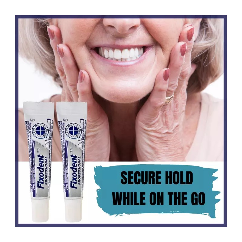 Fixodent Denture Adhesive Travel Size 0.35 oz - Adhesive Cream