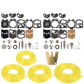 Carbhub 500-13-1 K10-WAT Carburetor Repair Kit Compatible with Carb for Poulan for Craftsman Chainsaw Trimmer Weedeater Leaf Blower with Fuel Line with Walbro Tool Gauge Metering Part # 500-13-1