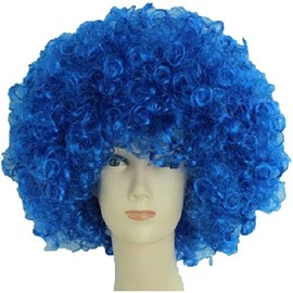 Matissa Unisex Clown Wig Circus Funny Fancy Party Dress Accessory Afro Stag Do Fun Joker (Royal Blue)