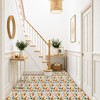 IVN Pastel Abstract Flowers Peel and Stick Floor Tiles 12x12