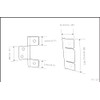 QCAA Flag Three Leaf 3-1/2" Bifold Shutter Hinge for Non-Mortise