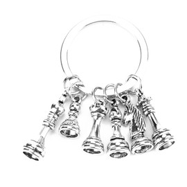 Vintage Chess Keyring, Creative Gift for Women and Girlfriends, Birthday Gift for Girlfriends, Fashion Accessory for Cars and Handbags, Special Gift for Any Occasion, silver
