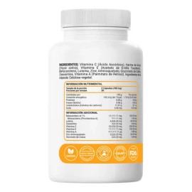 Restart Luteína 40mg + Zeaxantina | Complejo De Carotenoides De Máxima Concentración Con Betacaroteno Y Zinc Aminoquelado | Suplemento Vegano Sin Rell