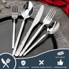 30-Piece Silver Silverware Set, Hammered 18/10 Stainless Steel Flatware Set