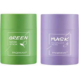 Mascarilla De Arcilla Purificante De Té Verde/Berenjena, Control De Aceite Hidratante Facial, Limpieza Profunda De Poros,elimina Puntos Negros,anti Acné,mejora La Piel Para Mujeres,todo Tipo De Piel
