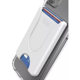 Universal Encased Cell Phone Wallet, Stick On Credit Card Holder - Works w/ Grips