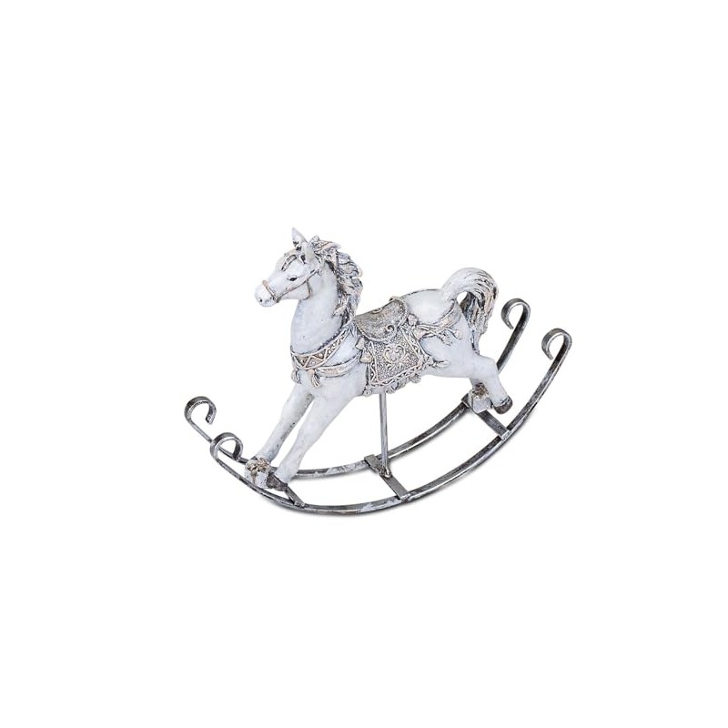 formano Rocking Horse Christmas Decoration 21 cm Artificial Stone Figure
