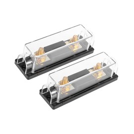 Hihaha 2pcs Black Car Audio 60 Amp ANL Fuse with In-Line Holder Fusible Durable Material
