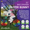 Bike Spinner Easter Bunny 20" – Springtime Rabbit Design, Weather-Resistant