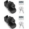 QWORK Push Button Latch, 2 Pack Plastic Push-to-Close Latches for