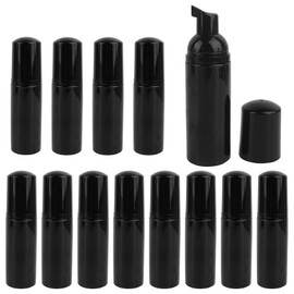 Framendino, 12 Pack Black Empty Foam Pump Bottles 2 Oz Travel Foaming Soap Dispenser Bottle for Hand Lash Cleanser