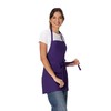 Chef Works Unisex Three Pocket Apron, Purple, One Size