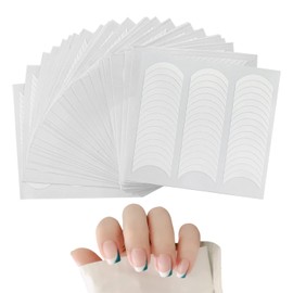 1440 pieces (30 sheets) French nail art stickers, white line nail art tape, French nail smile line, used for DIY nail art decoration